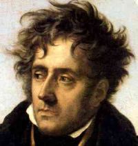 Franois Ren Chateaubriand (1768-1848), crivain et homme politique franais, qui fut l'un des prcurseurs du romantisme